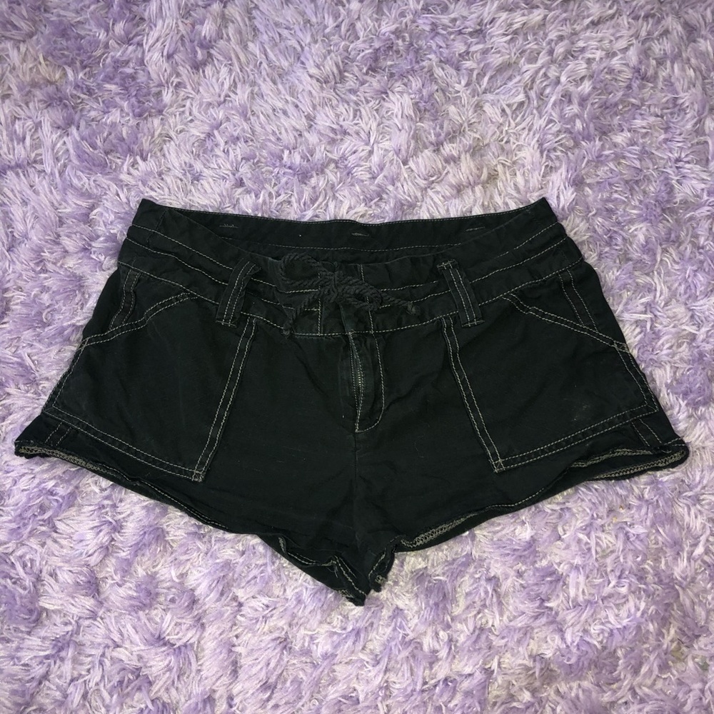 Free People black shorts with stitching